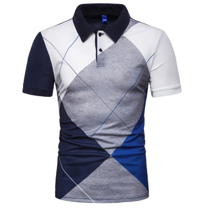 Printed Short-sleeved Lapel T-shirt POLO Shirt