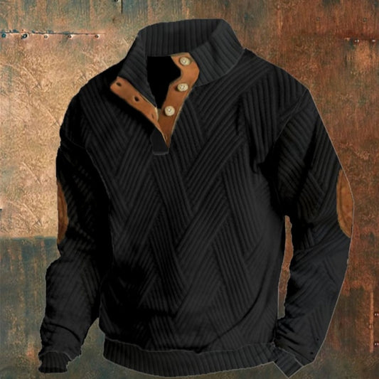 Men's Sweater Digital Printing Polyester Solid Color Retro