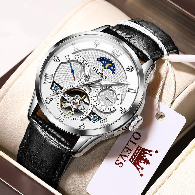 Multifunctional Luminous Hollow Flywheel Automatic Mechanical Watch