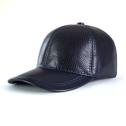 Genuine Leather Baseball Cap Men And Women Fashion Autumn And Winter