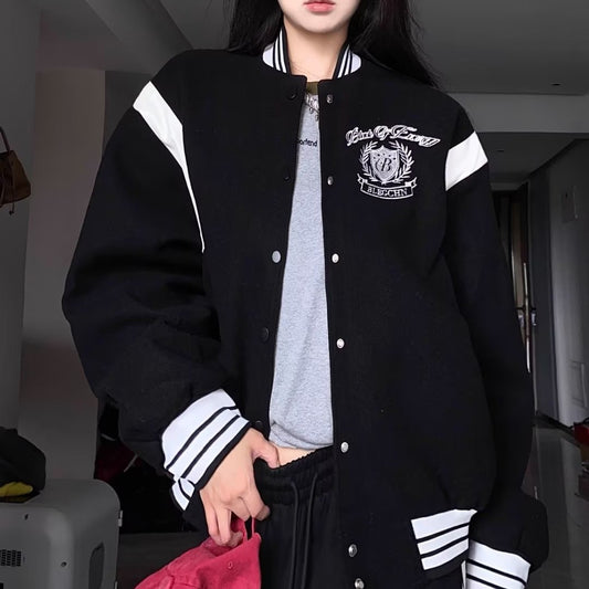 Women's American-style Retro Baseball Jacket