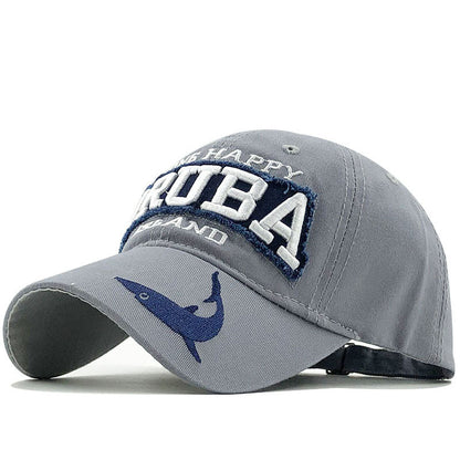 Letter Shark Embroidered Baseball Cap Duck Tongue