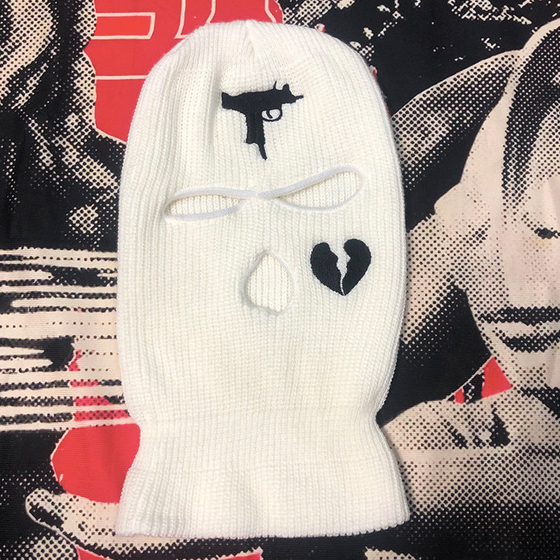 Embroidered Acrylic Three-hole  Ski Mask