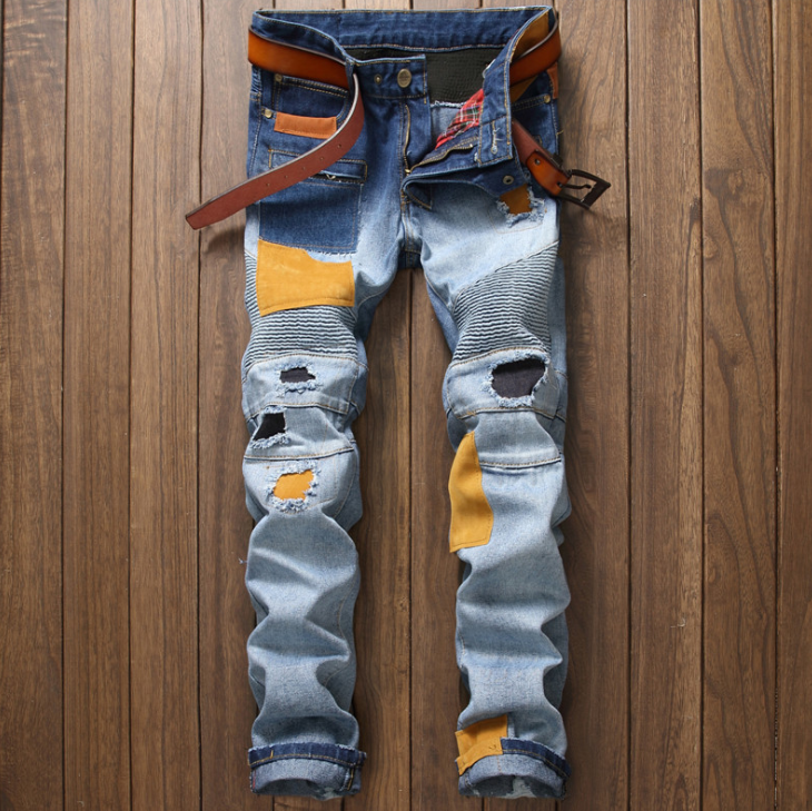 RUGGED BIKER CARGO PENCIL JEANS