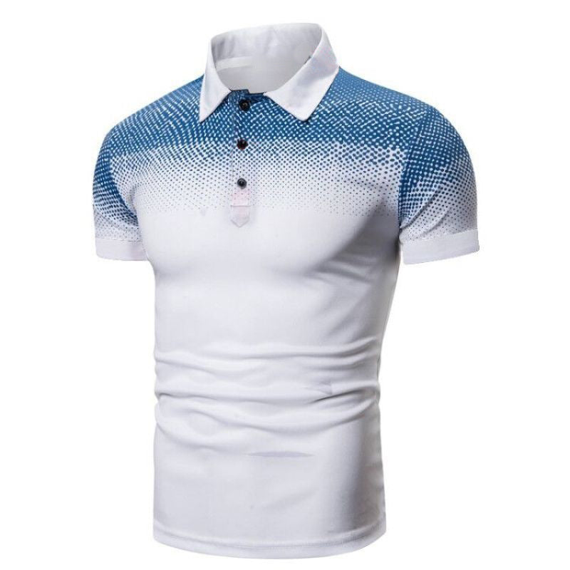 New Men's Casual 3d Digital Print Polo Shirt