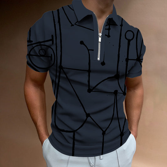 3D Printing Zipper Polo Shirt Digital Printing