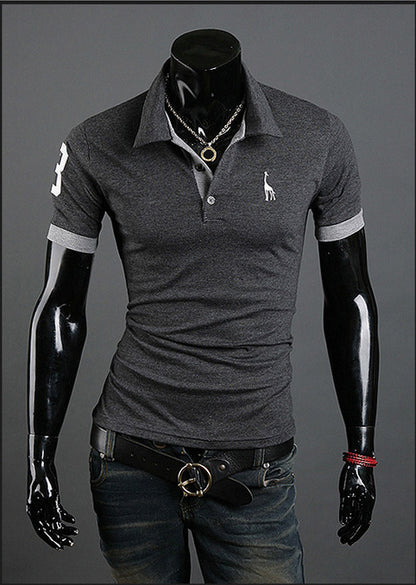 Summer T-shirt Men's Short-sleeved Shirt Popular Fashion Polo Shirt