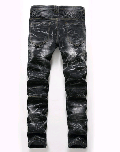 Jeans Men's Nostalgic Locomotive Jeans Straight Tide Men's Individual Pants