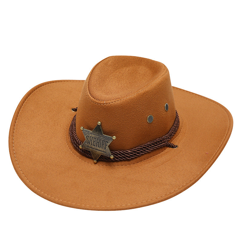 American Trend Three Ropes Chicken Feather Travel Shaping Cowboy Hat