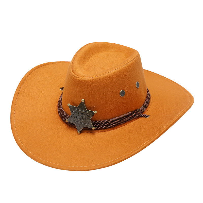 American Trend Three Ropes Chicken Feather Travel Shaping Cowboy Hat