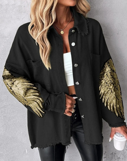 Women's Off-shoulder Serpentine Top Fashionable Jacket