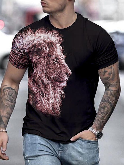 Round Neck Short Sleeve Men's T-shirt