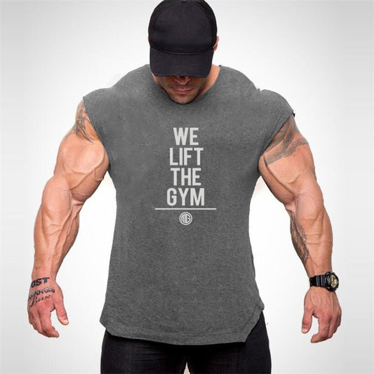 Men's Bodybuilding Vest Sports Equipment Training Plus Size Sleeveless T-shirt