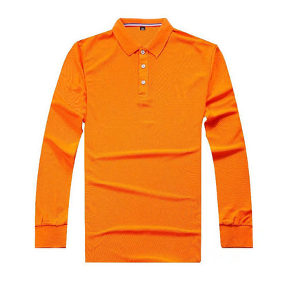 Men's Long Sleeved Polo Shirt Is Loose Breathable And Casual