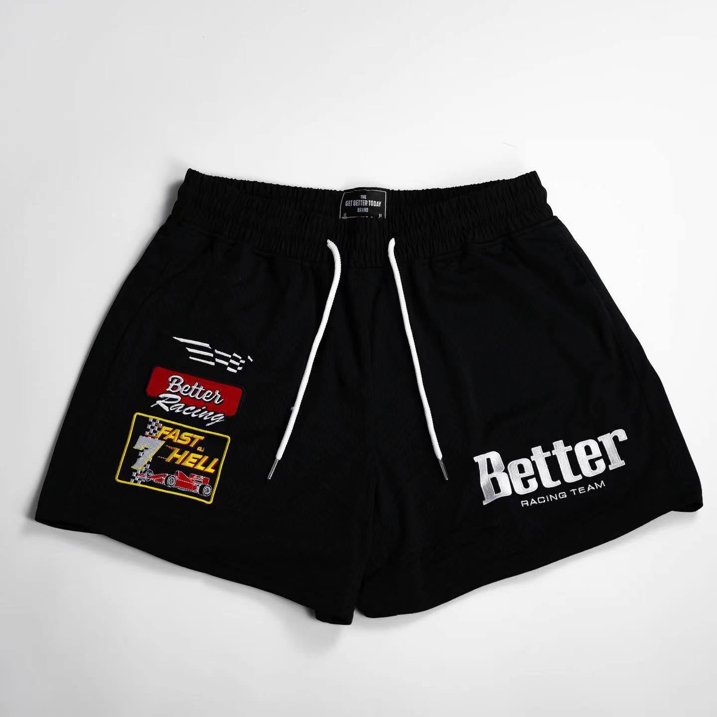 Men's Mesh Embroidered Basketball Shorts