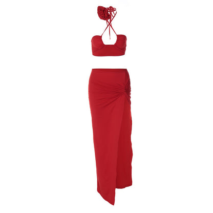 Fashion Long Skirt Two-piece Suit For Women