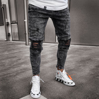 ACID WASH BLACK JEANS