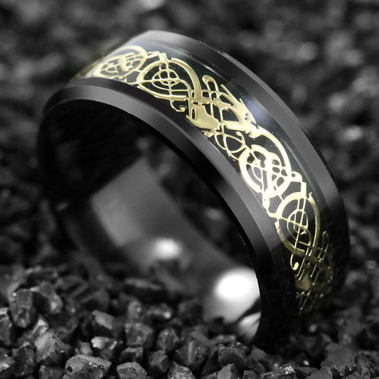 Dragon Pattern Ring Domineering Male And Female Students