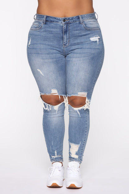 Stretch Ripped Women Plus Size Jeans Plus Size Jeans