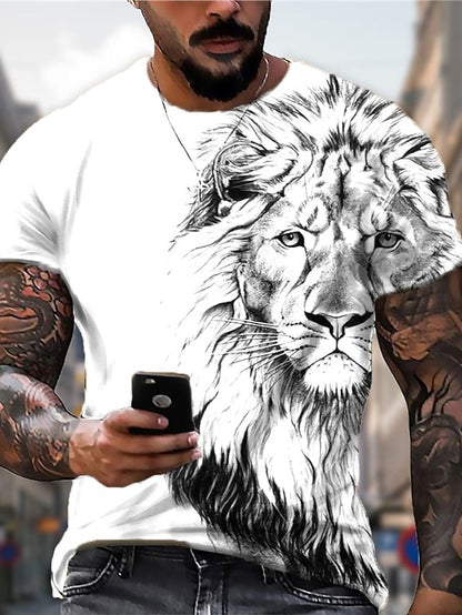 Round Neck Short Sleeve Men's T-shirt