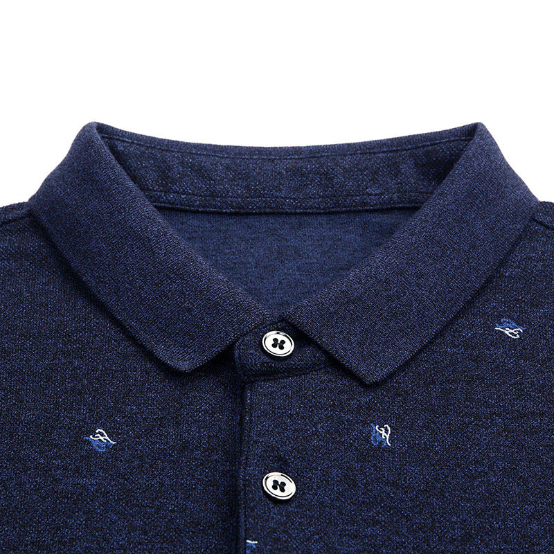 Men's printed Polo with long sleeves