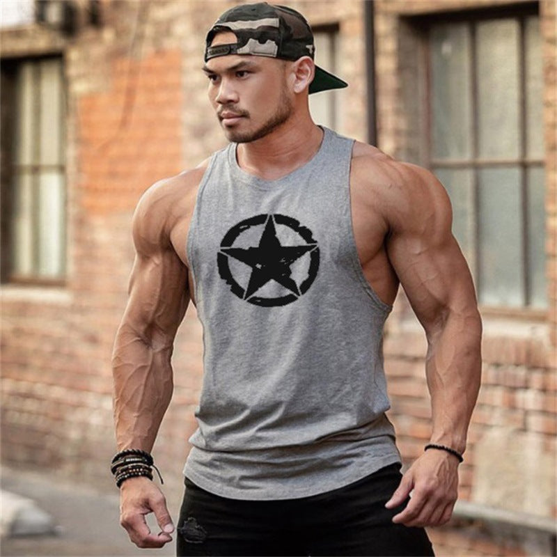 Summer New Breathable Quick-drying Fitness Vest Men's Sleeveless Waistcoat Loose Clothes Training Sports Top