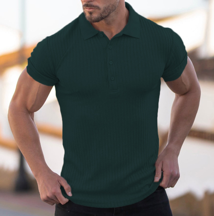 T-shirt Slim Short-sleeved Mercerized Cotton Polo Shirt