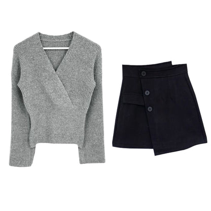 Culottes And Sweater Two-piece Set