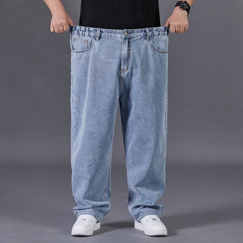 New Summer Men's Loose Straight Trend Jeans