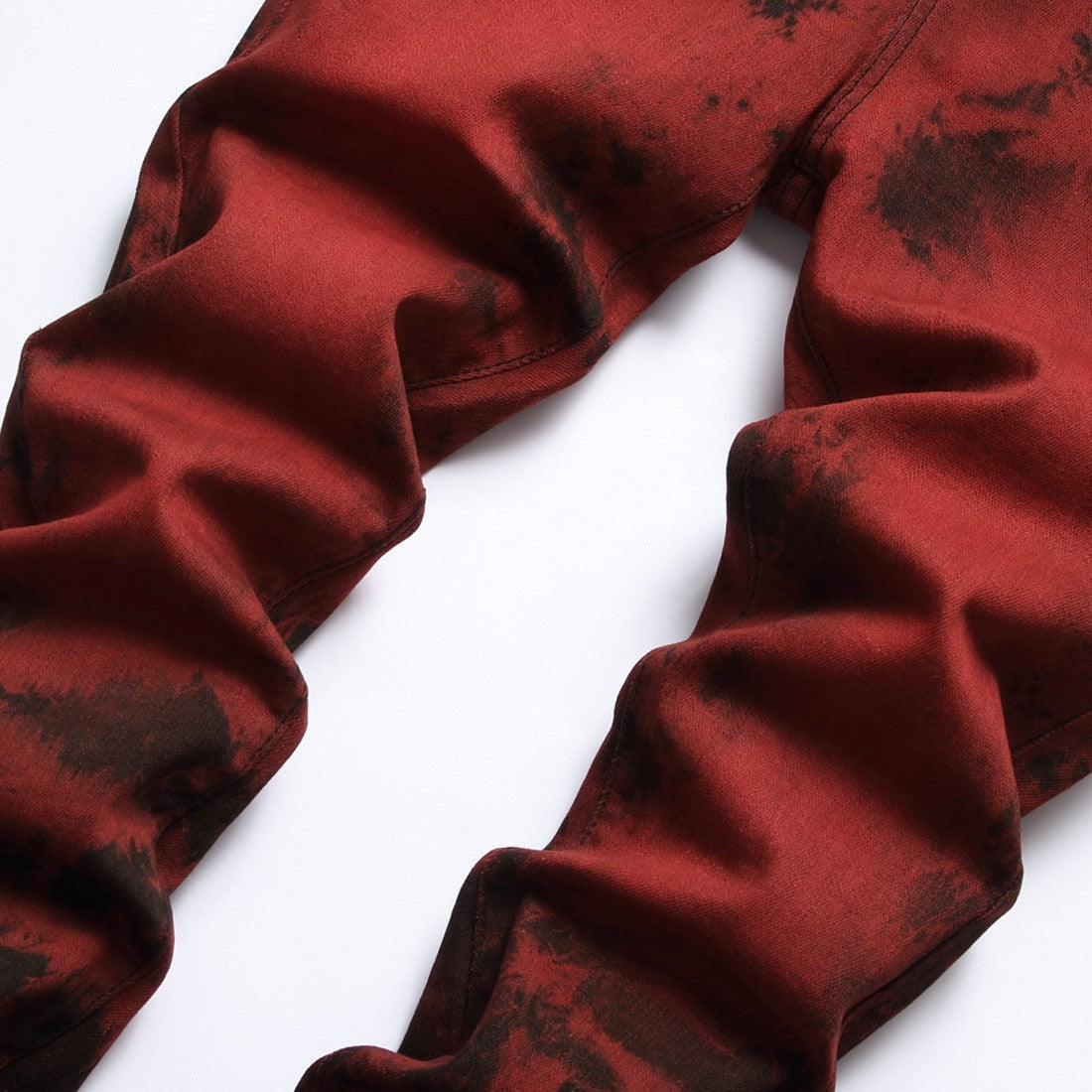 Stretch Tie Dyed Red Brick Jeans