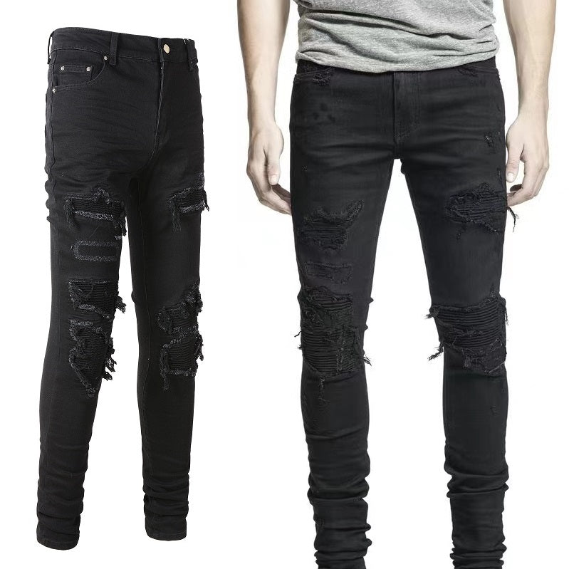 Men's jeans black hole