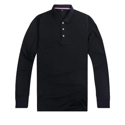 Men's Long Sleeved Polo Shirt Is Loose Breathable And Casual