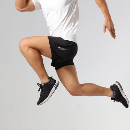 Men's Sports Quick-drying Breathable Double-layer Running Shorts