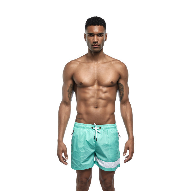 Men's Thin Straight Color Matching Sports Casual Shorts