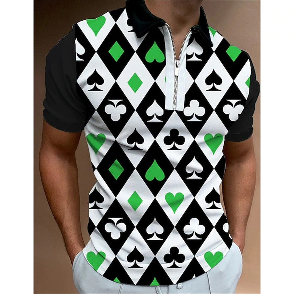 Men's 3D Printed Polo Shirt