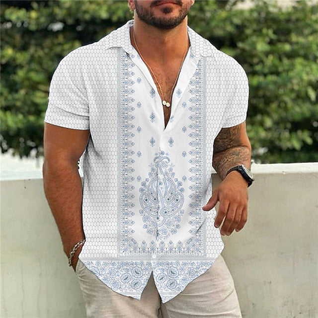 Printed Fashion Short Sleeve Polo Shirt