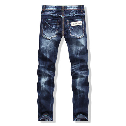 Panelled Statement Jeans Frayed Slim Fit