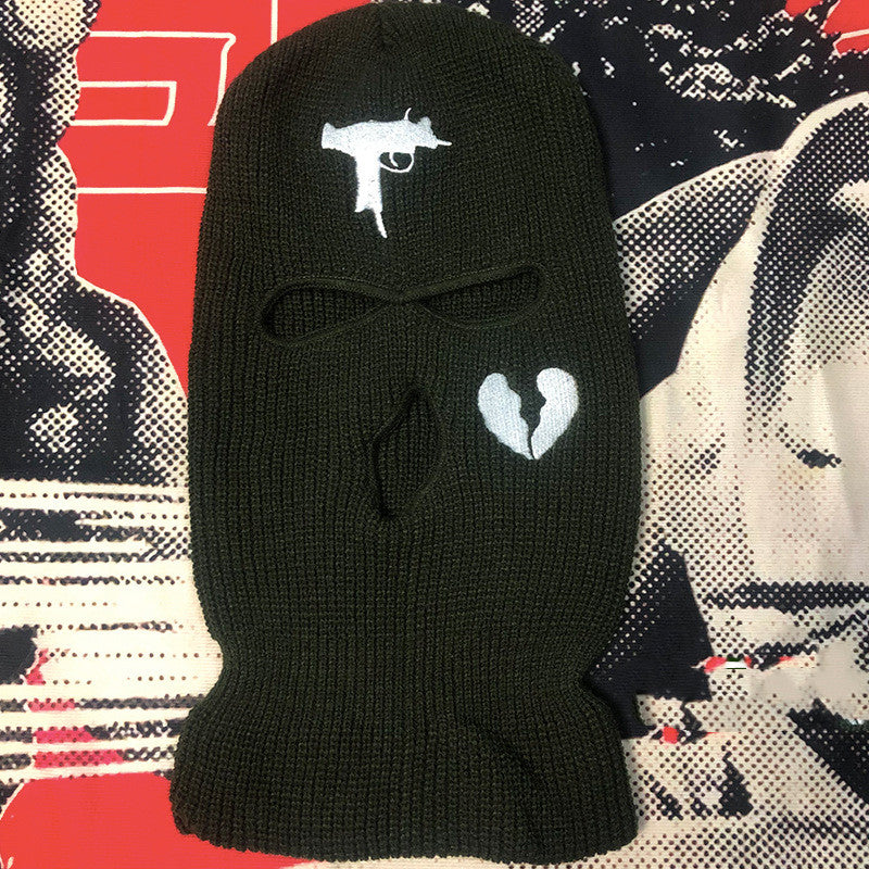 Embroidered Acrylic Three-hole  Ski Mask