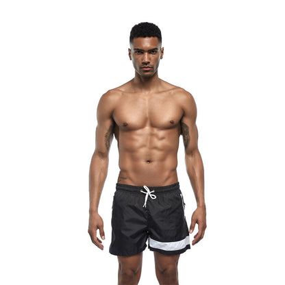 Men's Thin Straight Color Matching Sports Casual Shorts