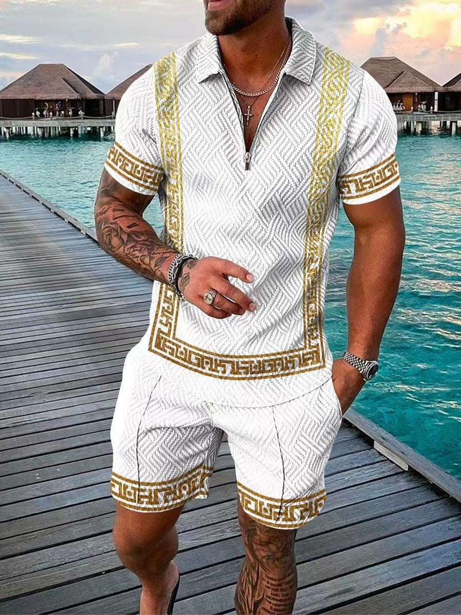 Men's Summer New Polo Shirt Suit Plus Size Fashion