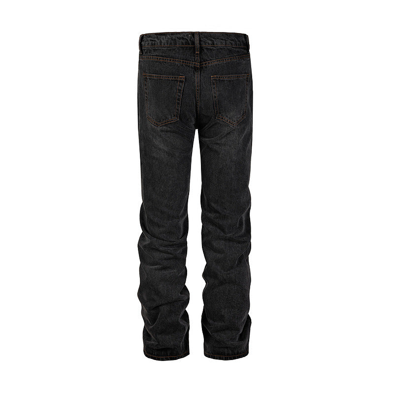 Twisted Fashion Washed Straight Casual Jeans