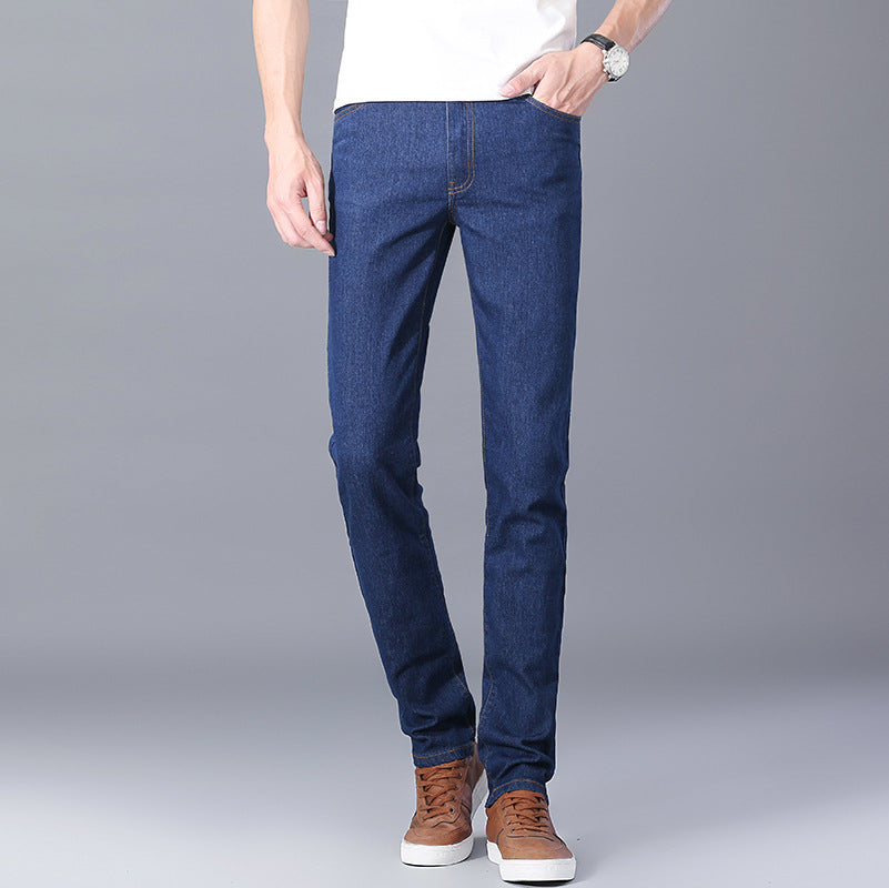 Men's Slim Jeans Business Straight Micro Elastic