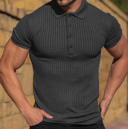 T-shirt Slim Short-sleeved Mercerized Cotton Polo Shirt