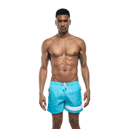 Men's Thin Straight Color Matching Sports Casual Shorts