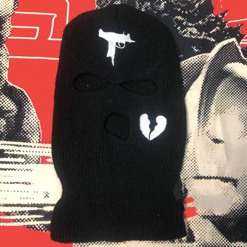 Embroidered Acrylic Three-hole  Ski Mask