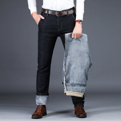 Men's jeans straight elastic autumn and winter models