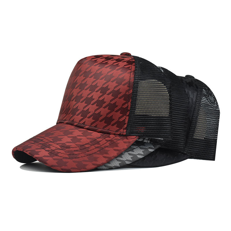 Houndstooth Baseball Cap For Men And Women