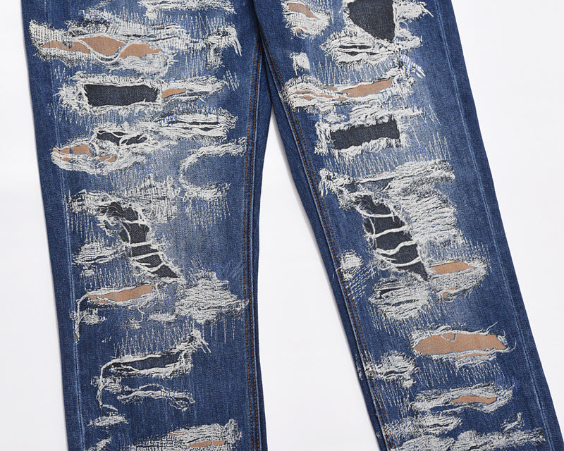 Vintage Washed Out Straight Fashion Jeans