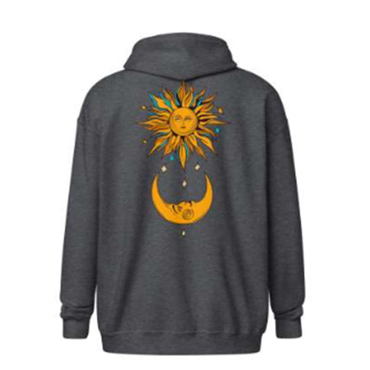 Long-sleeved Printed Crew-neck Hoodie