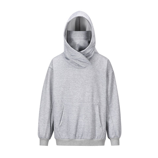 Double Layer Turtleneck Hooded Brushed Hoody